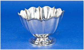 Edwardian Small Silver Rose Bowl, with flower head top. Hallmark Birmingham 1906. 3.5 inches high,