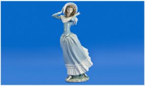 Lladro Figure `Spring Breeze`. Model number 4936. Issued 1974. Mint condition. Height 13.25 inches.