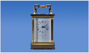 Matthew Norman Top Quality 8 Day Solid Brass Carriage Clock/Timepiece. Unadjusted, 11 jewels, Swiss