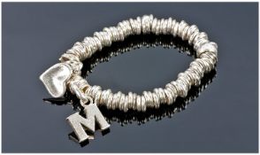 London Links Silver Bracelet, Fully Hallmarked With Two Charms.