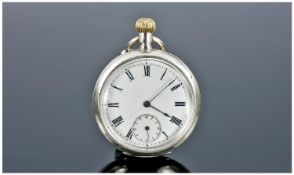 A Swiss 15 Jewelled Pendant Set Sterling Silver Pocket Watch. The case fully hallmarked for London