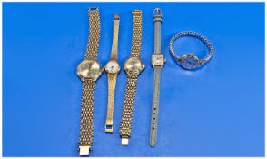 Collection Of Five Wristwatches, Comprising Ladies Quartz Rotary, Ladies Manual Wind Zenith, Ladies