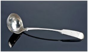 Glasgow Silver. A Victorian Silver Ladle. Fully hallmarked for Glasgow 1843 by M and A. 7 inches