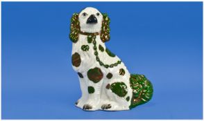 Staffordshire 19th Century Spaniel Figure. Stands 13 Inches High.