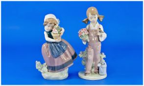 Lladro Figures, 2 in total, 1. `Spring Is Here `Model Number 5223. Issued 1984. 6.5`` in height. 2.