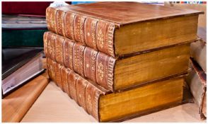 Set Of Three Leather Bound Bibles, Volumes 1-3
