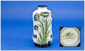 James Macintyre William Moorcroft Signed Florian Ware Vase ``Blue Poppy`` Design. c.1905. Excellent