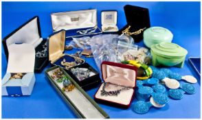 A Box of Assorted Costume Jewellery.