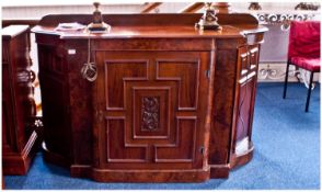 Late Victorian Mahogany 3 Door Chiffonire with shaped top and sides. The front panel with a