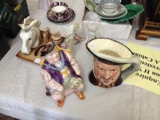 Small Collection Of Ceramics. Comprising French bisque figures, continental figures, and horses