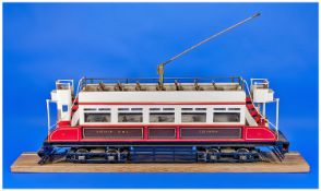 A Scratch Built Model of a Blackpool Tram Dreadnought. Length 29.5 inches.