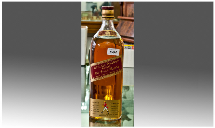 Johnnie Walker Red Label Old Scotch Whisky 4 Pint Bottle. 70% Proof. Unopened bottle, seals in