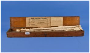 Bassnett`s Late 19th Century Patent Sounder for measuring of sea depth with original wooden box. 27