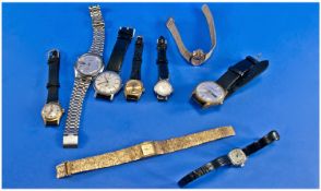 9 Vintage Watches, by Sekonda, Seiko, Solo, Regency, misc etc.