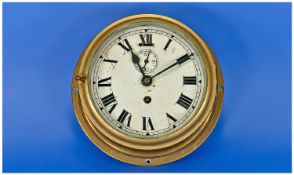 Brass Cased Ships Clock.