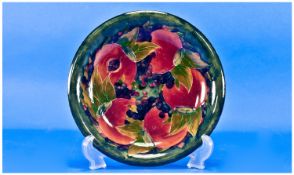 William Moorcroft Signed Shallow Bowl `Pomegranate And Berries` Design. Circa 1916. Signed to