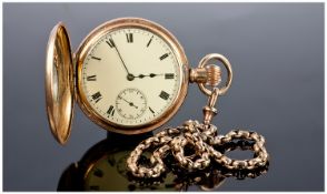 Waltham Traveller 10ct Gold Plated Demi-Hunter Pocket Watch. Circa 1900. Guaranteed to be made of