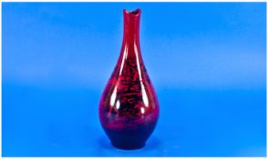 Royal Doulton Flambe Bottle Vase. Circa 1910. `Woodcutters` shape 1612. Excellent condition. 8