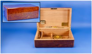 Mahogany Veneered Humidor Cigar Box And Accessories With Cedar Wood Interior. Good quality. 5.5