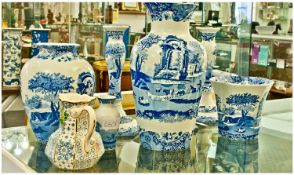 Collection Of Various Spode Items Including candlesticks, vases etc. Plus Masons Ironstone Jug.