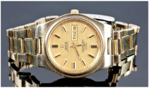 Omega Seamaster Cosmic 2000 Gold Plated And Stainless Steel Automatic Wrist Watch. Day/date.