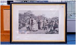 A Village Wedding; Large Framed Goupilgravure; (After) Luke Fildes (Published by) Thomas Agnew &