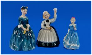 Collection Of Royal Doulton Figures Comprising. 1. `Cherie` HN 2341, 1966-1992, M.Davies, 5.5``, 2.