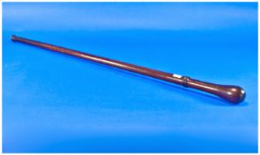 Club Type Walking Stick Of A Fine Quality Hardwood, probably from the South Seas area. Circa 1860`