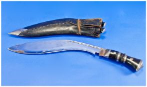 Gurkha/Kukri Knife And Leather Scabbard.