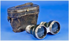 Edwardian Pair Of Opera Glasses, with case.