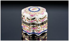 French Style Scent Holder, Hinged Lid Containing Four Scent Bottles.