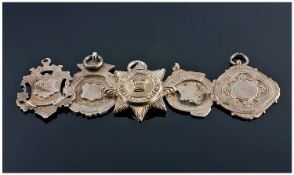 Collection Of Five Silver Fobs
