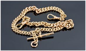 Victorian 9ct Gold Double Graduated Albert Chain and Bar Links Fully Hallmarked. 16 inches in