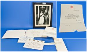 Collection of Signed Royal Memorabilia. Including a framed and signed photograph of Queen Elizabeth