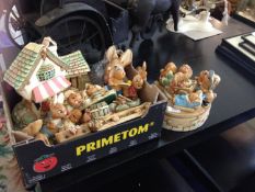 Collection of Pendelfin Ceramic Figures and Ornaments (23) in total. To include Fruit Shop, Piano,