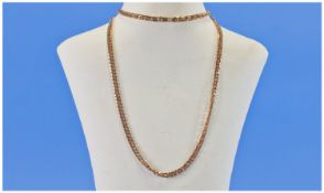 9ct Gold Long Curb Chain. Fully hallmarked, 30 inches long. 30.8 grams.