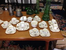 Staffordshire Part Teaset c 1930`s. Comprising 10 cups, saucers and side plates, sandwich plate,