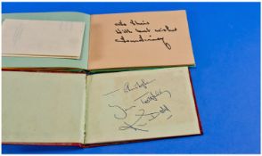 Two Autograph/Doodle Books, Signatures Include Sir Tom Finney, Ken Dodd, The Four Mills Brothers,