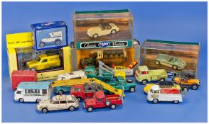 A Collection of approximately 17 Played With Model Cars, comprising Corgi Volkswagen ``Racing
