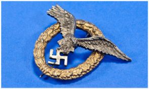 WW2 German L/W Pilto`s Badge, marked.