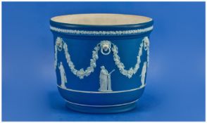 Wedgwood Jasper Large Jardiniere. Late 19th century. 8.25 inches high.