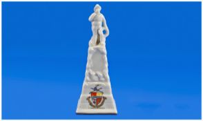 A Rare Shelley Memorial Crested Figure/Statue of a St. Annes on Sea Lifeboat Man with St. Annes