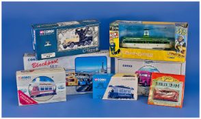 A Collection of Model Cars, comprising Corgi Blackpool single deck tram, Jubilee Tram 1905-1985 Ty-