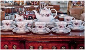 Royal Doulton `Camelot` Tea Set, comprising teapot, milk jug, sugar bowl, six cups, six saucers and