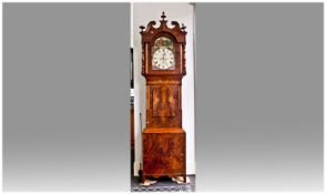Early 19th Century Mahogany Longcase Clock, the dial reading `S Radcliffe, Elland`, the hood with