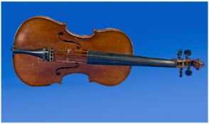 Violin Of Small Size. Unnamed and unmarked, with nice amber colour.