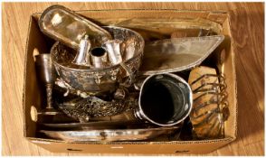 Box Containing a Large Quantity of Silver Plate, mainly 20th century.