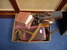 Box Containing A Collection Of Mixed Tools, Old Planes, Saw etc Together With Three Associated