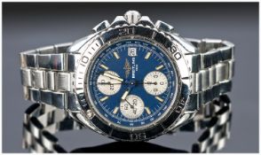 Breitling 1884 Gents Stainless Steel Wristwatch. Chrono Shark Auto, with a ratcheted unidirectional