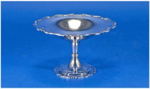 Edwardian Fine Silver Shaped Pedestal Dish. Hallmark Sheffield 1912. Makers mark Atkin Bro`s. 4